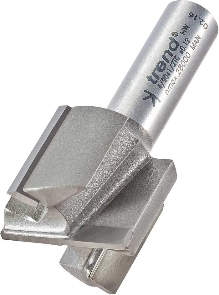 Tooled Up | Trend Trend Professional Two Flute Straight Router Cutter 31.7mm 25mm 1/2 Trend Trend Professional Two Flute Straight Router Cutter 31.7mm 25mm 1/2