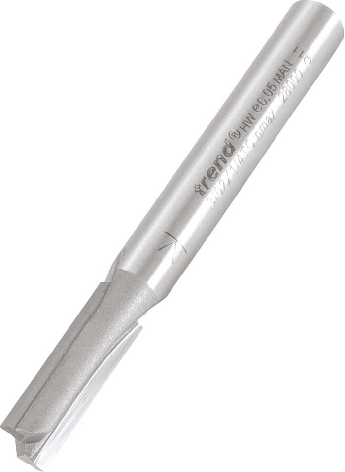 Tooled Up | Trend Trend Professional Two Flute Straight Router Cutter 6.3mm 19mm 1/4 Trend Trend Professional Two Flute Straight Router Cutter 6.3mm 19mm 1/4