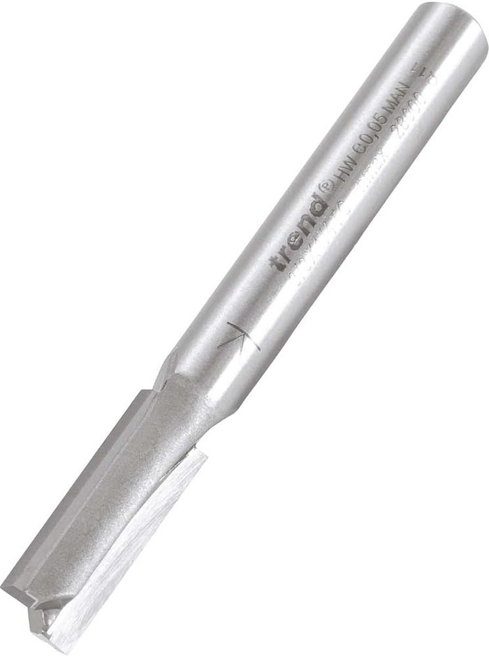 Tooled Up | Trend Trend Professional Two Flute Straight Router Cutter 7mm 19mm 1/4 Trend Trend Professional Two Flute Straight Router Cutter 7mm 19mm 1/4