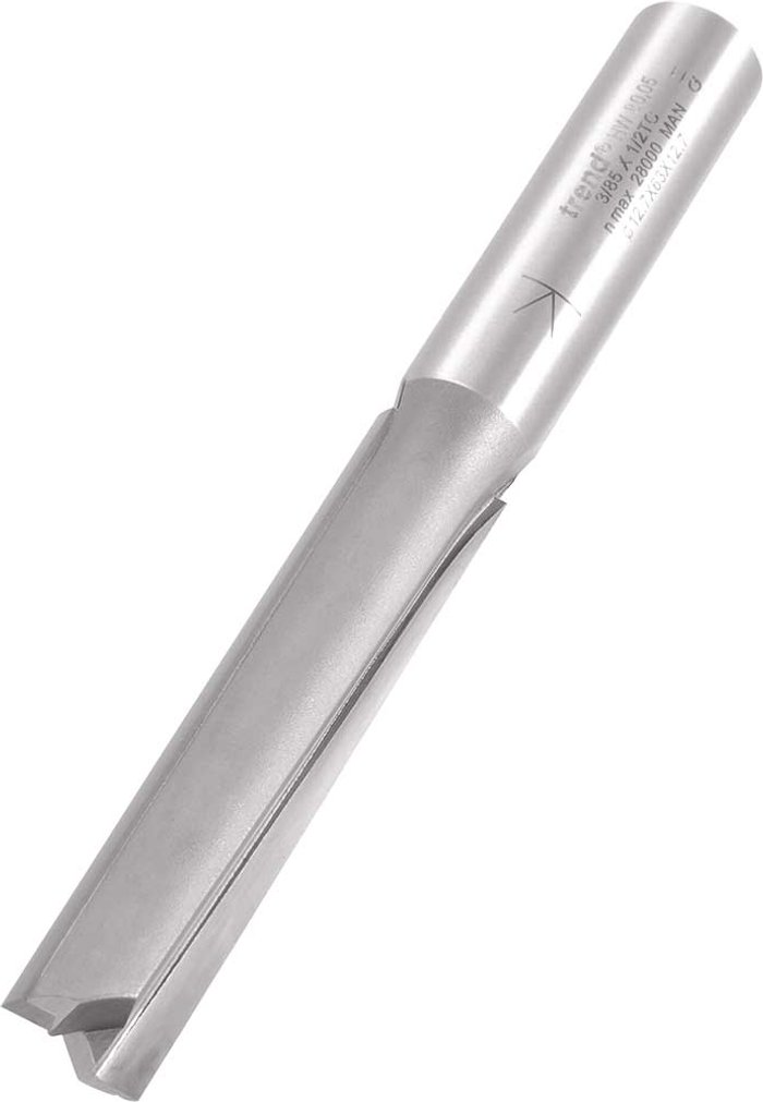 Tooled Up | Trend Trend Professional Two Flute Straight Router Cutter 12.7mm 62mm 1/2 Trend Trend Professional Two Flute Straight Router Cutter 12.7mm 62mm 1/2