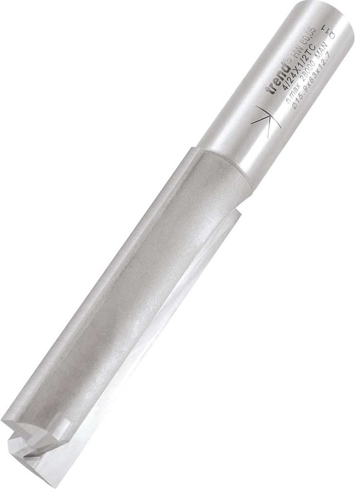 Tooled Up | Trend Trend Professional Two Flute Straight Router Cutter 16mm 63mm 1/2 Trend Trend Professional Two Flute Straight Router Cutter 16mm 63mm 1/2