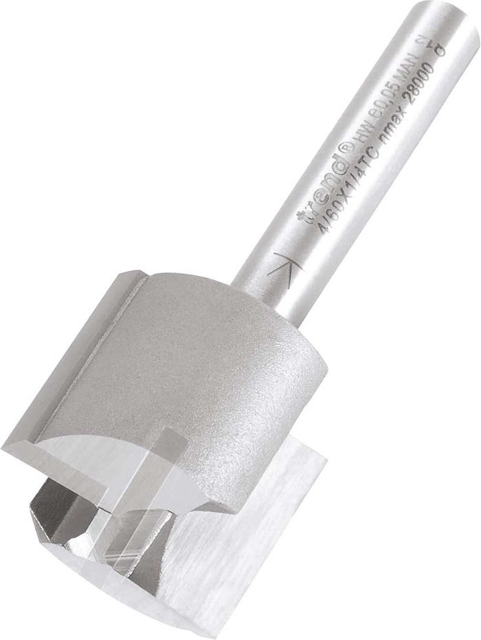 Tooled Up | Trend Trend Professional Two Flute Straight Router Cutter 22mm 19mm 1/4 Trend Trend Professional Two Flute Straight Router Cutter 22mm 19mm 1/4