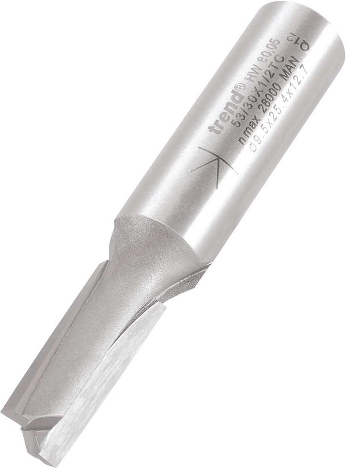 Tooled Up | Trend Trend Down Cut Shear Two Flute Router Cutter 9.5mm 25mm 1/2 Trend Trend Down Cut Shear Two Flute Router Cutter 9.5mm 25mm 1/2