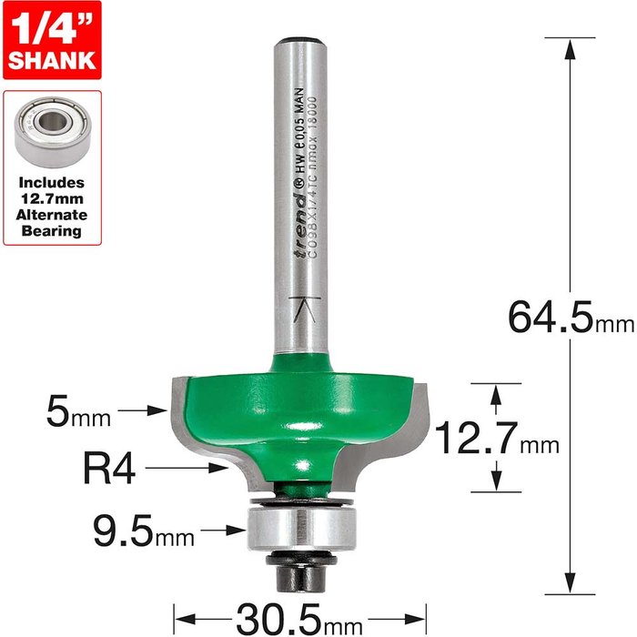 Tooled Up | Trend Trend CRAFTPRO Ogee Mould Bearing Guided Router Cutter 12.7mm 9.5mm 1/4 Trend Trend CRAFTPRO Ogee Mould Bearing Guided Router Cutter 12.7mm 9.5mm 1/4