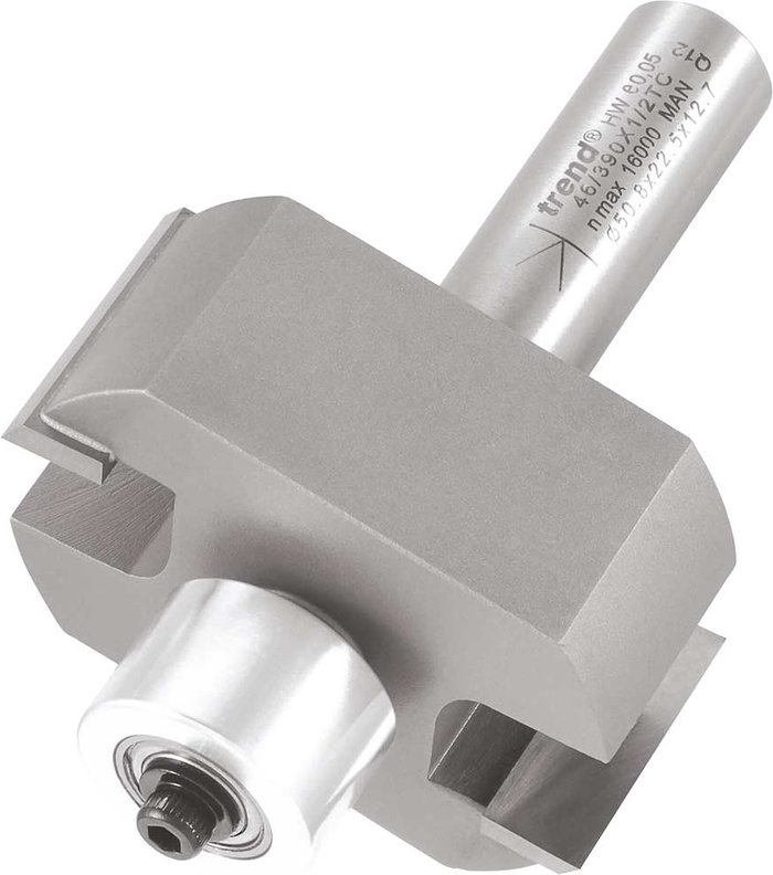 Tooled Up | Trend Trend Large Bearing Guided Rebate Router Cutter 50.8mm 22.5mm 1/2 Trend Trend Large Bearing Guided Rebate Router Cutter 50.8mm 22.5mm 1/2