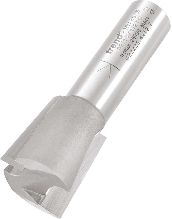 Tooled Up | Trend Trend Stair Housing Dovetail Right Hand Rotation Router Cutter 22mm 25.5mm 1/2 Trend Trend Stair Housing Dovetail Right Hand Rotation Router Cutter 22mm 25.5mm 1/2