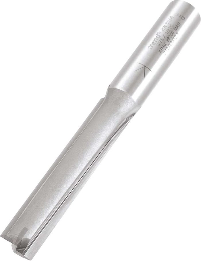 Tooled Up | Trend Trend Professional Two Flute Straight Router Cutter 12mm 64mm 1/2 Trend Trend Professional Two Flute Straight Router Cutter 12mm 64mm 1/2