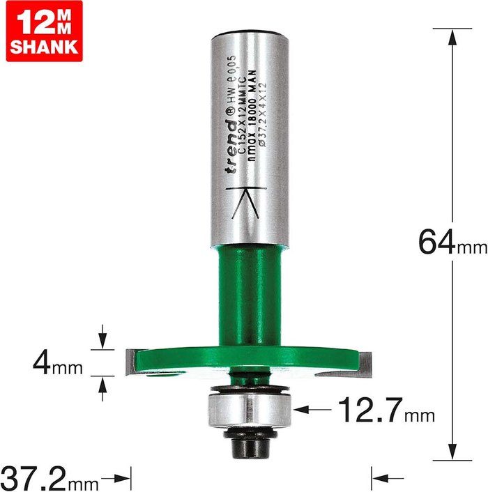 Tooled Up | Trend Trend CRAFTPRO Bearing Guided Biscuit Jointer Set 4mm 37.2mm 12mm Trend Trend CRAFTPRO Bearing Guided Biscuit Jointer Set 4mm 37.2mm 12mm