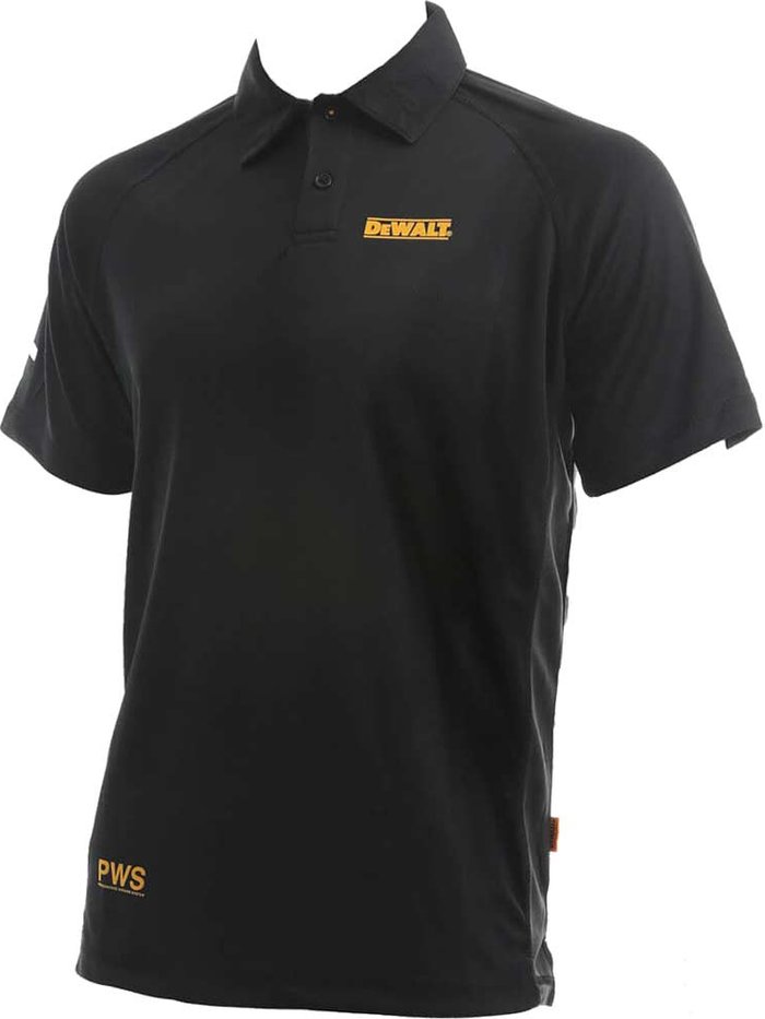 Tooled Up | Dewalt DeWalt Rutland Mens PWS Polo Shirt Black / Grey M Dewalt DeWalt Rutland Mens PWS Polo Shirt Black / Grey M