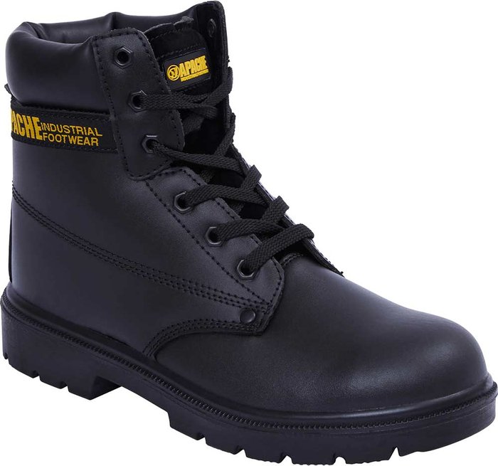 Tooled Up | Apache Apache AP300 6 Eye Safety Boots Black Size 7 Apache Apache AP300 6 Eye Safety Boots Black Size 7