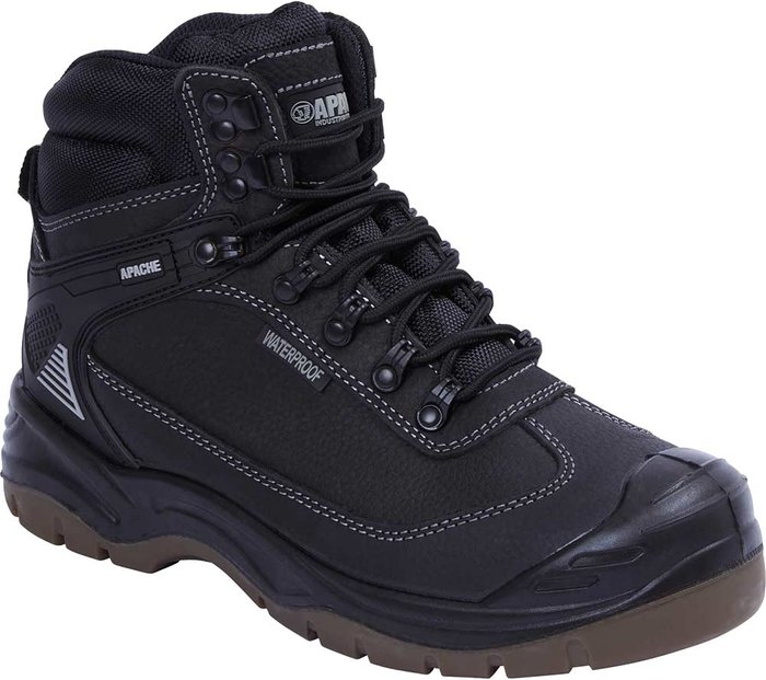 Tooled Up | Apache Apache RANGER Waterproof Safety Hiker Boots Black Size 8 Apache Apache RANGER Waterproof Safety Hiker Boots Black Size 8