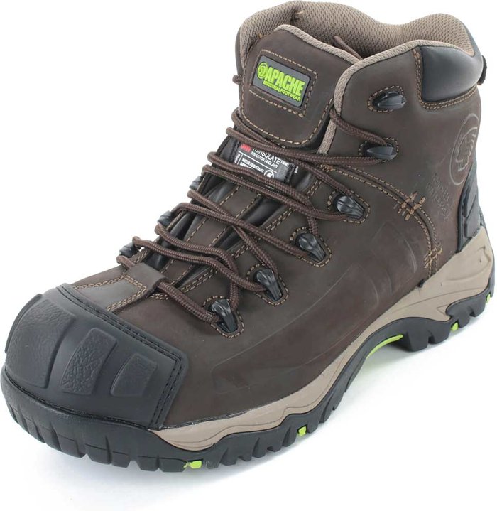 Tooled Up | Apache Apache Neptune Non Metallic Waterproof Work Boots Brown Size 11 Apache Apache Neptune Non Metallic Waterproof Work Boots Brown Size 11