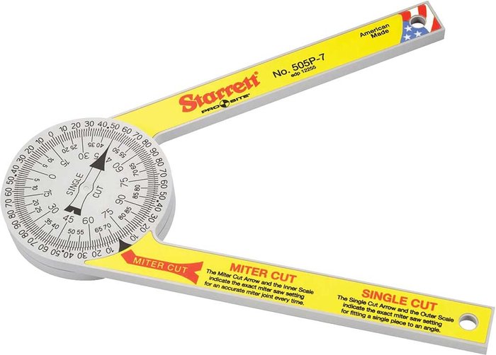 Tooled Up | Starrett Starrett 505P Pro Site Plastic Saw Mitre Protractor 175mm Starrett Starrett 505P Pro Site Plastic Saw Mitre Protractor 175mm