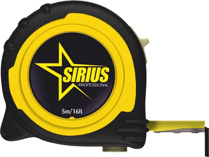 Tooled Up | Sirius Sirius Professional Tape Measure Imperial & Metric 16ft / 5m 19mm Sirius Sirius Professional Tape Measure Imperial & Metric 16ft / 5m 19mm