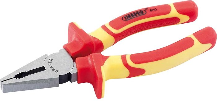Tooled Up | Draper Draper VDE Insulated Combination Pliers 160mm Draper Draper VDE Insulated Combination Pliers 160mm