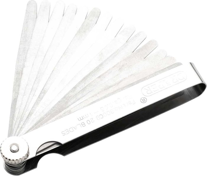 Tooled Up | Draper Draper 20 Blade Metric Feeler Gauge Set Draper Draper 20 Blade Metric Feeler Gauge Set