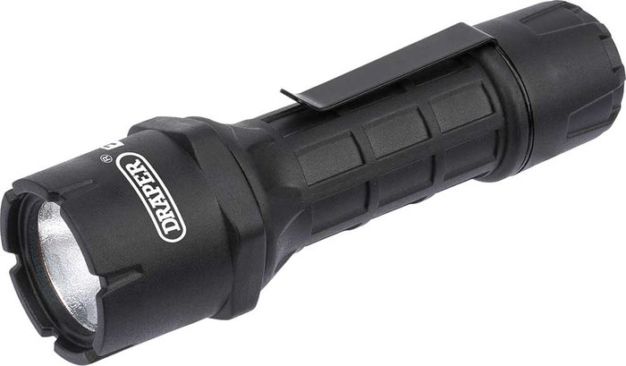 Tooled Up | Draper Draper Expert WPHT1 Waterproof LED Torch Black Draper Draper Expert WPHT1 Waterproof LED Torch Black