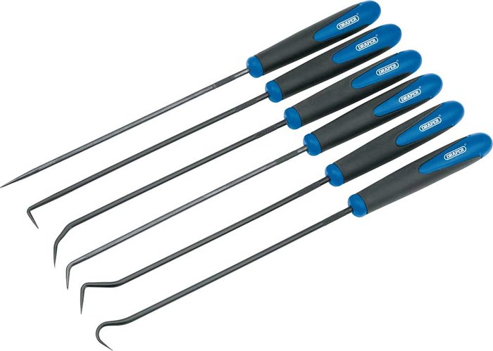 Tooled Up | Draper Draper 6 Piece Long Reach Hook and Pick Set Draper Draper 6 Piece Long Reach Hook and Pick Set