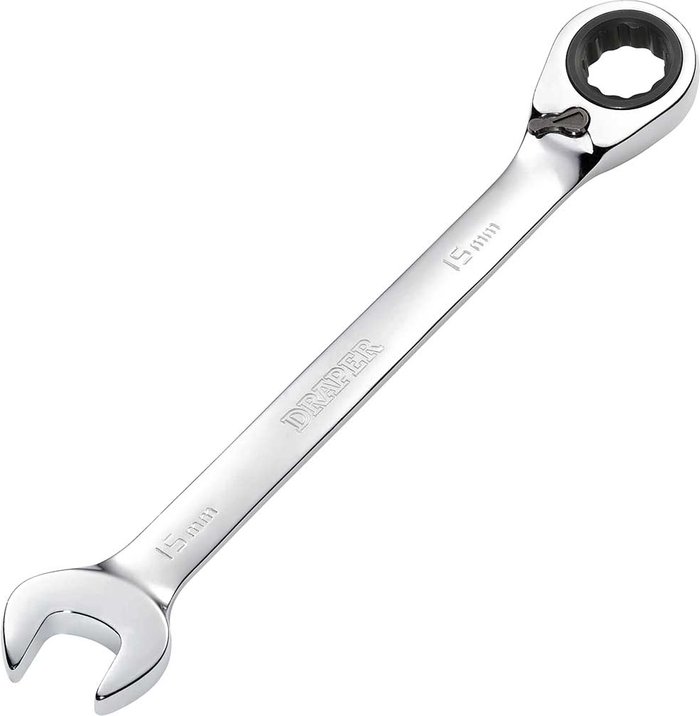 Tooled Up | Draper Draper Hi Torq Ratchet Combination Spanner 15mm Draper Draper Hi Torq Ratchet Combination Spanner 15mm