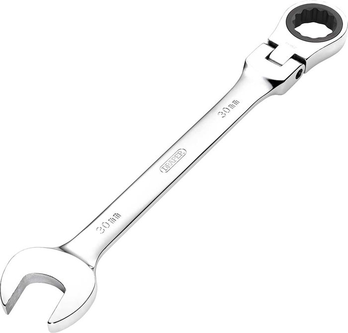 Tooled Up | Draper Draper Hi Torq Flexible Ratchet Combination Spanner 30mm Draper Draper Hi Torq Flexible Ratchet Combination Spanner 30mm