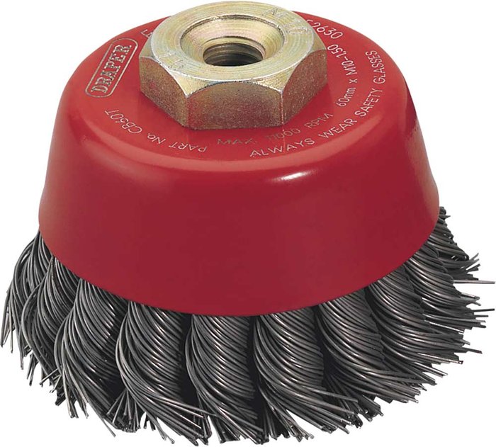 Tooled Up | Draper Draper Expert Twist Knot Wire Cup Brush 60mm M10 x 1.5 Thread Draper Draper Expert Twist Knot Wire Cup Brush 60mm M10 x 1.5 Thread