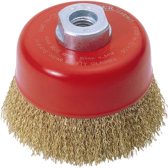 Tooled Up | Draper Draper Expert Brassed Steel Wire Cup Brush 80mm M14 Thread Draper Draper Expert Brassed Steel Wire Cup Brush 80mm M14 Thread