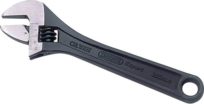 Tooled Up | Draper Draper Expert Black Adjustable Spanner 150mm Draper Draper Expert Black Adjustable Spanner 150mm