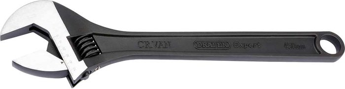 Tooled Up | Draper Draper 450MM Adjustable Wrench - black Draper Draper 450MM Adjustable Wrench - black