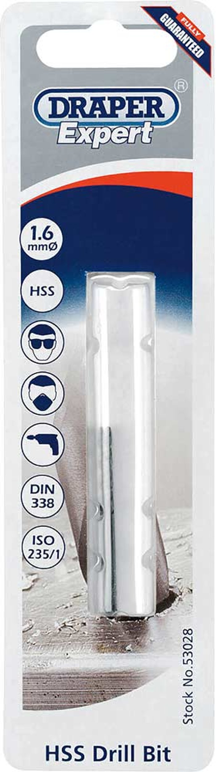 Tooled Up | Draper Draper Expert HSS Metric Tap Drill Bit 1.6mm Draper Draper Expert HSS Metric Tap Drill Bit 1.6mm