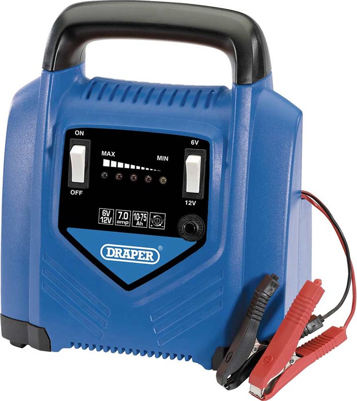 Tooled Up | Draper Draper BCP7A Automotive Battery Charger 6v or 12v Draper Draper BCP7A Automotive Battery Charger 6v or 12v