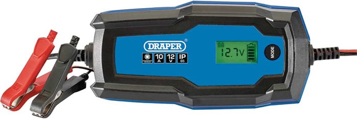 Tooled Up | Draper Draper 6V/12V Smart Charger And Battery Maintainer (10A) - Blue & Black Draper Draper 6V/12V Smart Charger And Battery Maintainer (10A) - Blue & Black