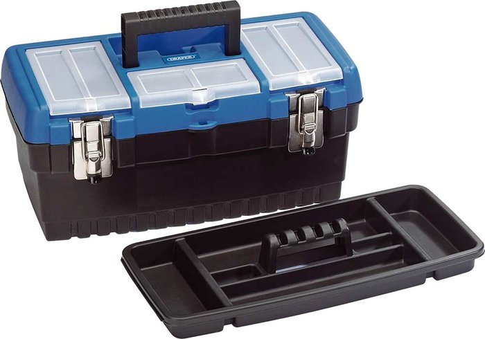 Tooled Up | Draper Draper Plastic Tool Box and Tote Tray 400mm Draper Draper Plastic Tool Box and Tote Tray 400mm