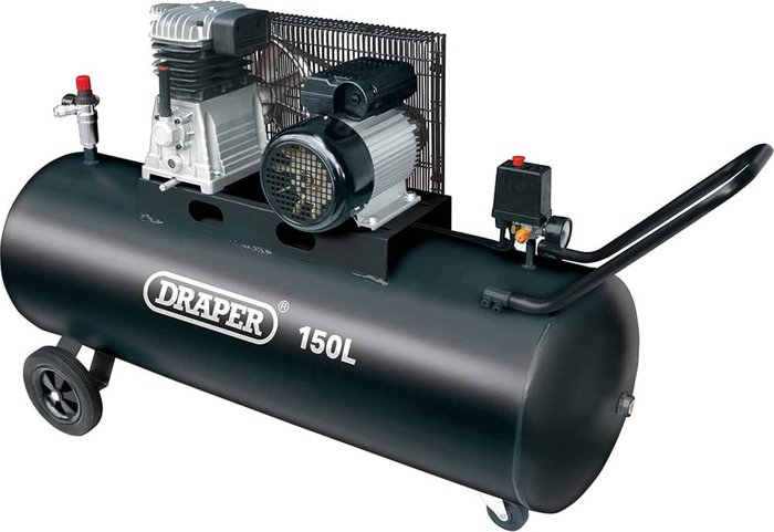 Tooled Up | Draper Draper DA150/369M 150 Litre Belt Driven Air Compressor 240v Draper Draper DA150/369M 150 Litre Belt Driven Air Compressor 240v