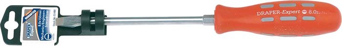 Tooled Up | Draper Draper Expert Mechanics Soft Grip Flared Slotted Screwdriver 8mm 150mm Draper Draper Expert Mechanics Soft Grip Flared Slotted Screwdriver 8mm 150mm