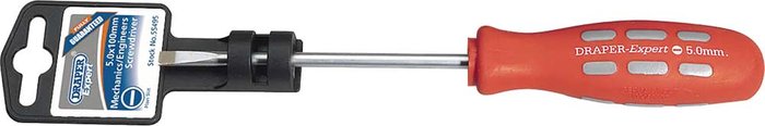 Tooled Up | Draper Draper Expert Mechanics Soft Grip Parallel Slotted Screwdriver 5mm 100mm Draper Draper Expert Mechanics Soft Grip Parallel Slotted Screwdriver 5mm 100mm