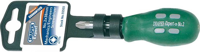 Tooled Up | Draper Draper Expert Mechanics Pozi Screwdriver PZ2 38mm Draper Draper Expert Mechanics Pozi Screwdriver PZ2 38mm