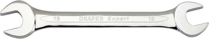 Tooled Up | Draper Draper Expert Double Open Ended Spanner Metric 18mm x 19mm Draper Draper Expert Double Open Ended Spanner Metric 18mm x 19mm