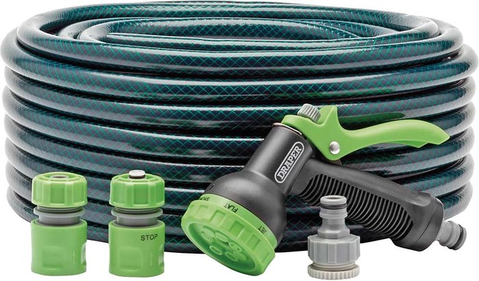 Tooled Up | Draper Draper 12mm Bore Garden Hose And Spray Gun Kit - 30m Draper Draper 12mm Bore Garden Hose And Spray Gun Kit - 30m