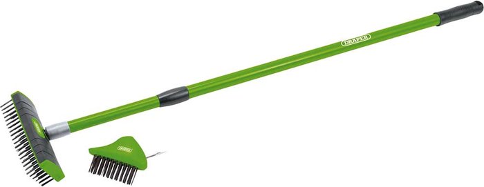 Tooled Up | Draper Draper Paving Brush Set With Twin Heads And Telescopic Handle - Green Draper Draper Paving Brush Set With Twin Heads And Telescopic Handle - Green