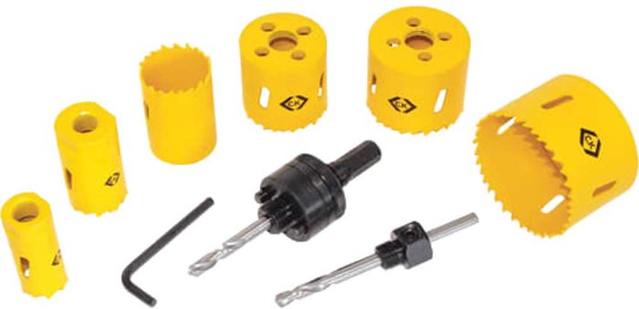 Tooled Up | CK Tools CK 8 Piece Hole Saw Set CK Tools CK 8 Piece Hole Saw Set