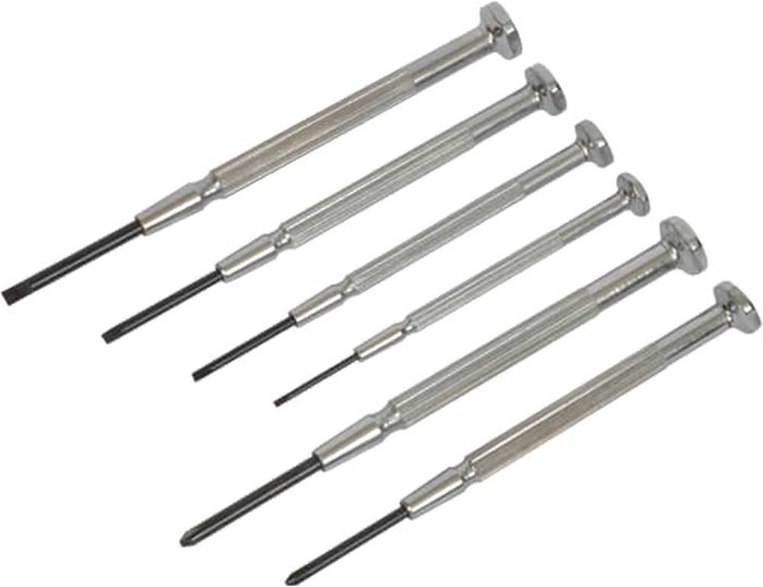 Tooled Up | Avit Avit 6 Piece Precision Phillips and Slotted Screwdriver Set Avit Avit 6 Piece Precision Phillips and Slotted Screwdriver Set