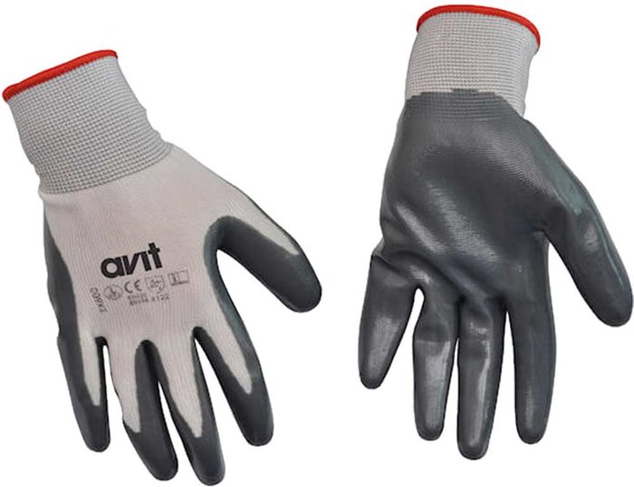Tooled Up | Avit Avit Nitrile Coated Gloves Grey XL Pack of 1 Avit Avit Nitrile Coated Gloves Grey XL Pack of 1