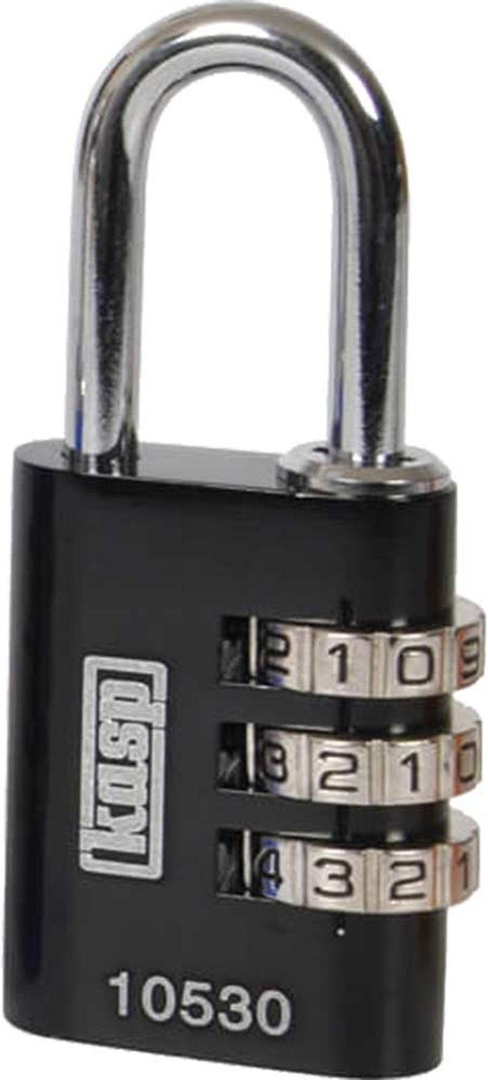 Tooled Up | KASP Kasp Aluminium Combination Coloured Padlock 30mm Black Standard KASP Kasp Aluminium Combination Coloured Padlock 30mm Black Standard