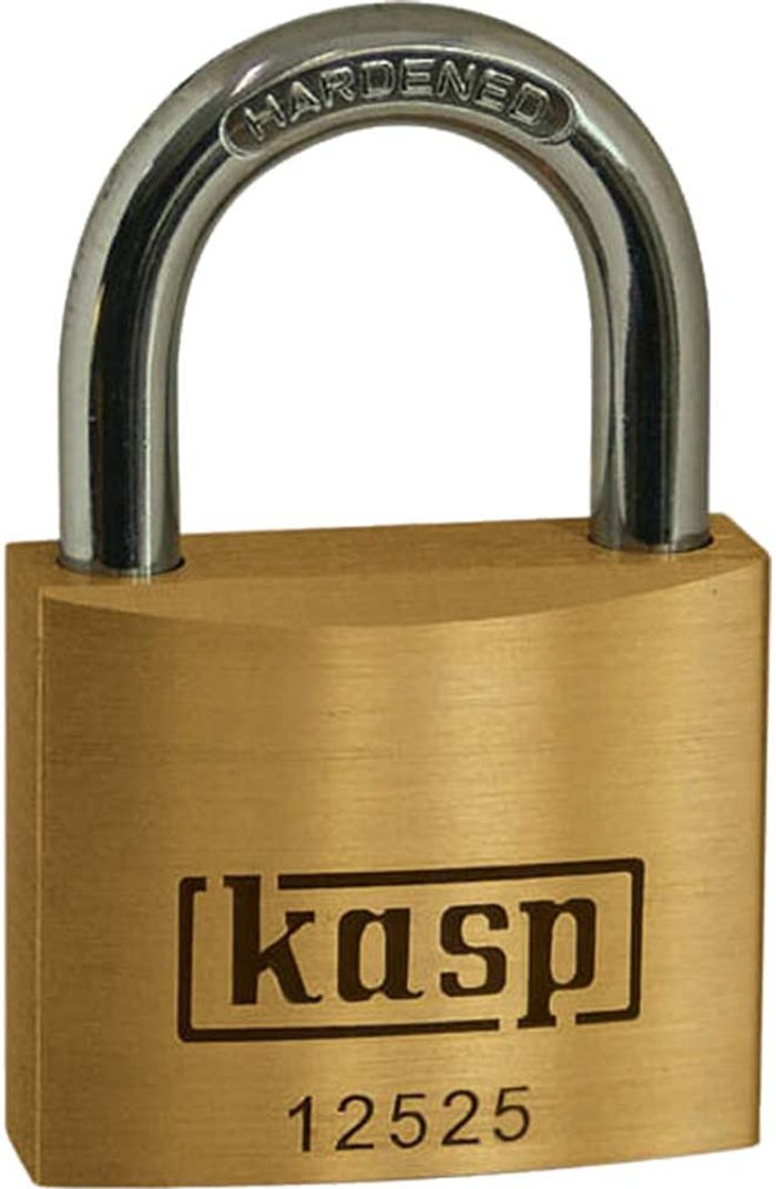 Tooled Up | KASP Kasp 125 Series Premium Brass Padlock 25mm Standard KASP Kasp 125 Series Premium Brass Padlock 25mm Standard