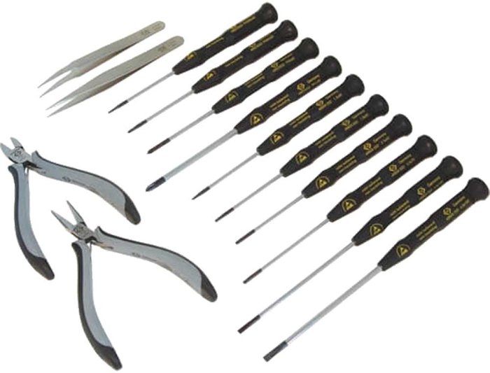 Tooled Up | CK Tools CK 14 Piece ESD Precision Screwdriver and Plier Tool Kit CK Tools CK 14 Piece ESD Precision Screwdriver and Plier Tool Kit
