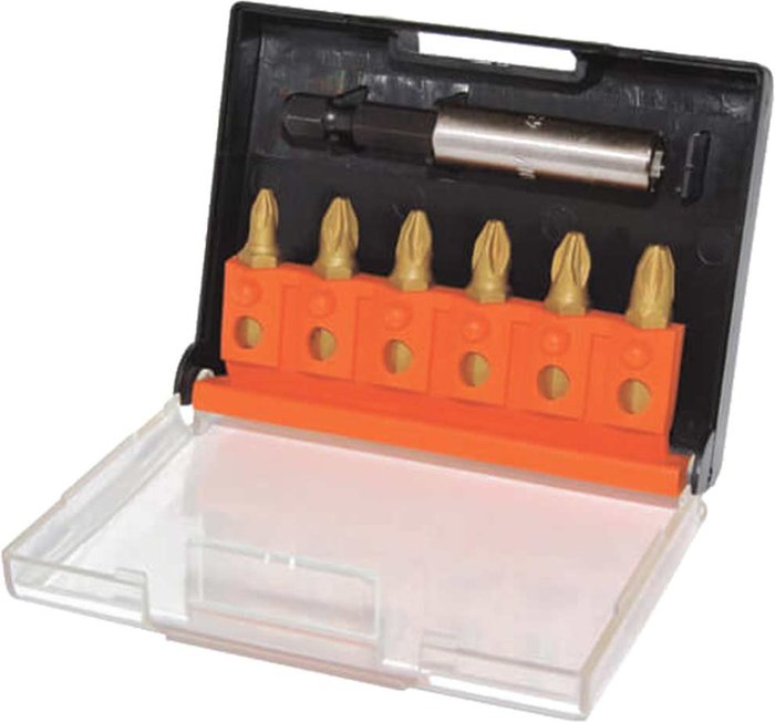 Tooled Up | CK Tools CK 7 Piece TiN Pozi Screwdriver Bit Set CK Tools CK 7 Piece TiN Pozi Screwdriver Bit Set
