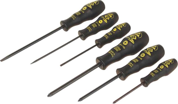 Tooled Up | CK Tools CK Triton 6 Piece ESD Pozi Screwdriver Set CK Tools CK Triton 6 Piece ESD Pozi Screwdriver Set