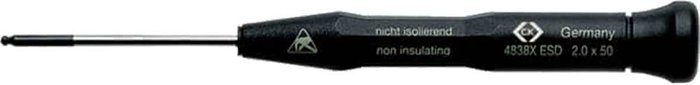 Tooled Up | CK Tools CK Xonic ESD Precision Ball End Hex Screwdriver 1.5mm 50mm CK Tools CK Xonic ESD Precision Ball End Hex Screwdriver 1.5mm 50mm