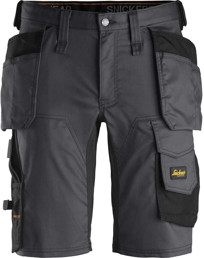 Tooled Up | Snickers Snickers 6141 Allround Work Stretch Slim Fit Holster Pockets Shorts Grey / Black 30 Snickers Snickers 6141 Allround Work Stretch Slim Fit Holster Pockets Shorts Grey / Black 30