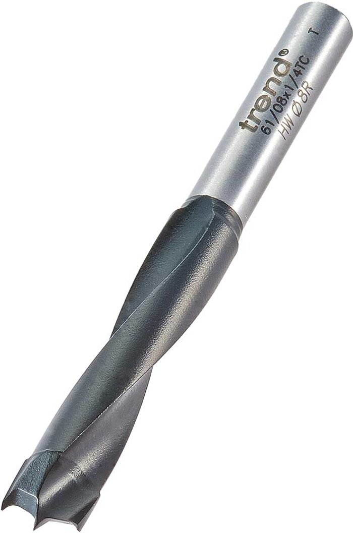 Tooled Up | Trend Trend Router Dowel Drill 8mm 35mm 1/4 Trend Trend Router Dowel Drill 8mm 35mm 1/4